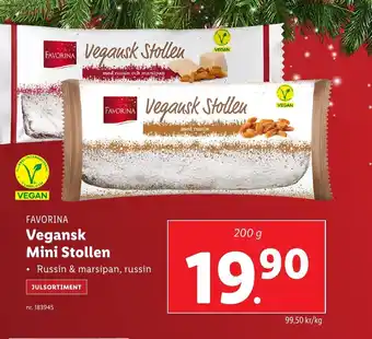 Lidl FAVORINA Vegansk Mini Stollen erbjuda