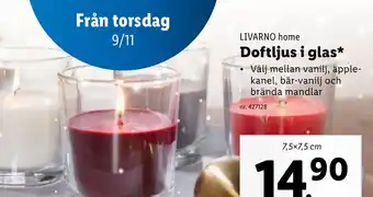 Lidl Doftljus i glas erbjuda