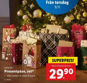 Lidl Presentpåse, set erbjuda