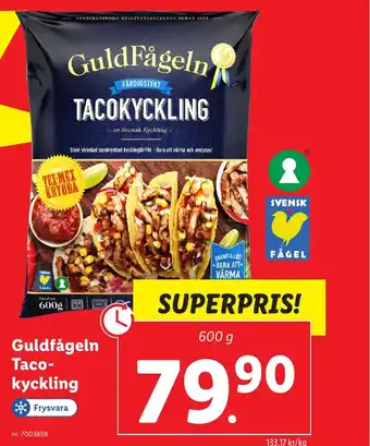 Lidl Guldfågeln Taco-kyckling erbjuda