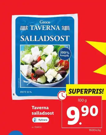 Lidl Taverna salladsost erbjuda