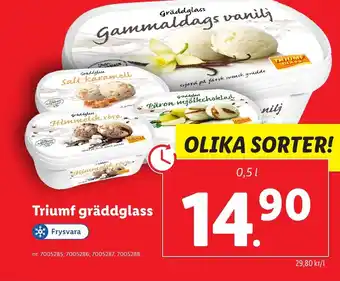 Lidl Triumf gräddglass erbjuda