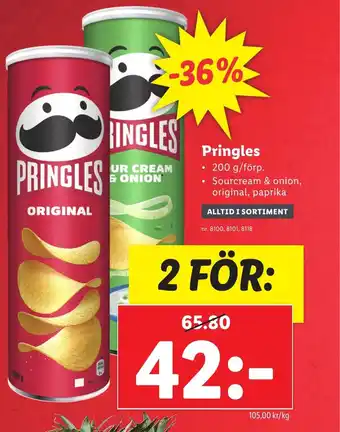 Lidl Pringles erbjuda
