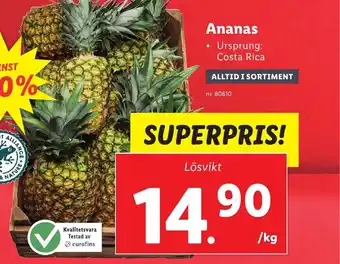 Lidl Ananas erbjuda