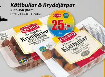 Extra Mjällby Stormarknad Köttbullar & Kryddjärpar erbjuda