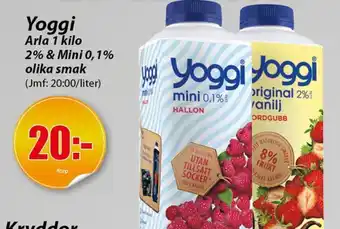 Extra Mjällby Stormarknad Yoggi Arla 1 kilo erbjuda
