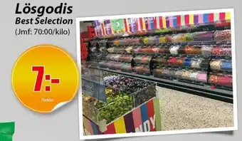 Extra Mjällby Stormarknad Lösgodis erbjuda
