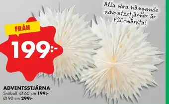 ÖoB ADVENTSSTJÄRNA erbjuda