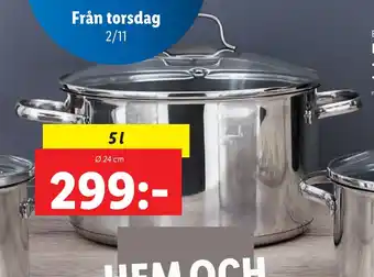 Lidl Kastrull i rostfritt stål erbjuda