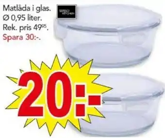 Bo Ohlsson Matlåda i glas 0,95 Liter erbjuda