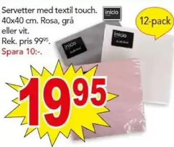 Servetter med textil touch