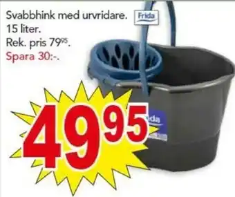Svabbhink med urvridare 15 Liter