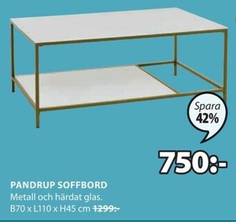 JYSK Pandrup Soffbord erbjuda