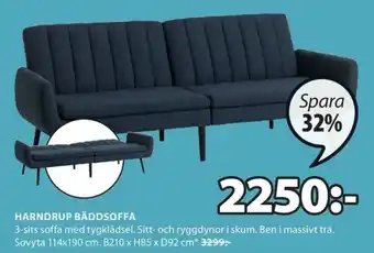 JYSK Harndrup Bäddsoffa erbjuda