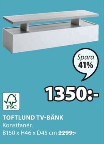 JYSK Toftlund TV Bänk erbjuda