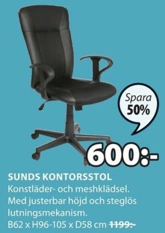 JYSK Sunds Kontorsstol erbjuda