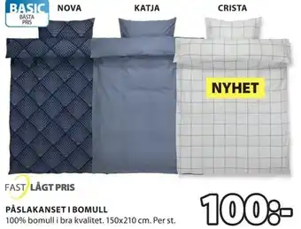 JYSK Påslakanset Bomull erbjuda