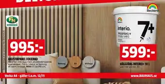 Bauhaus Akustikpanel folierad erbjuda