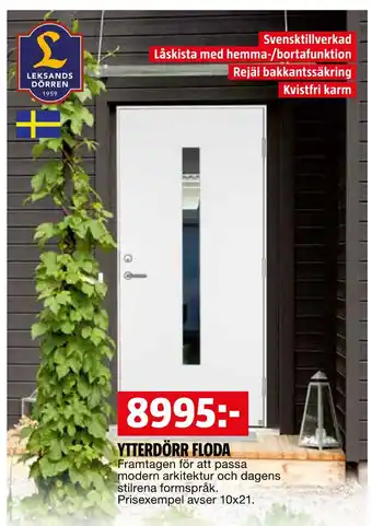 Bauhaus Ytterdörr floda erbjuda