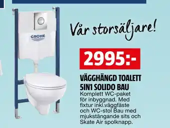 Bauhaus Vägghängd toalett 5in1 solido bau erbjuda