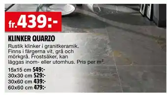 Bauhaus Klinker quarzo erbjuda