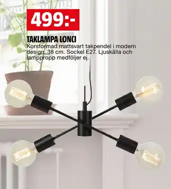 Bauhaus Taklampa lonci erbjuda