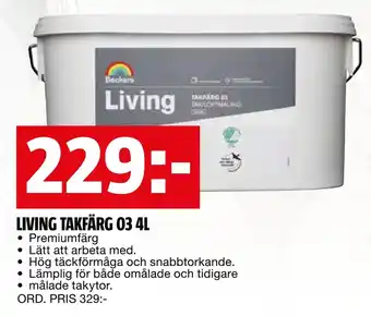 Bauhaus Living takfärg 03 4l erbjuda
