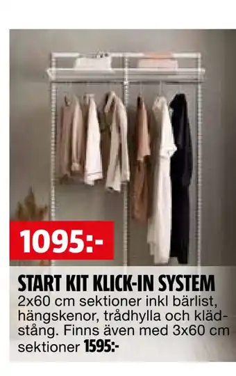Bauhaus Start kit klick-in system erbjuda
