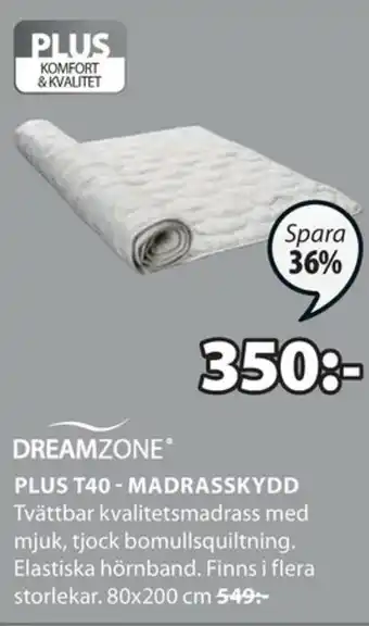 JYSK Dreamzone Plus T40 Madrasskydd erbjuda