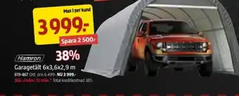 Jula Garagetält 6x3,6x2,9 m erbjuda