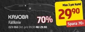 Jula KAYOBA Fällkniv erbjuda