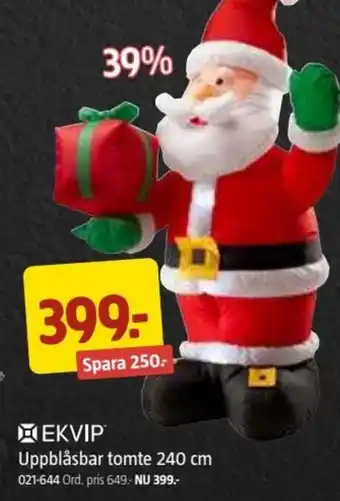 Jula Uppblåsbar tomte 240 cm erbjuda