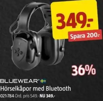 Jula BLUEWEAR*+ Hörselkåpor med Bluetooth erbjuda