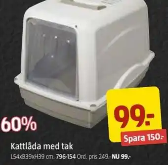 Jula Kattlåda med tak erbjuda