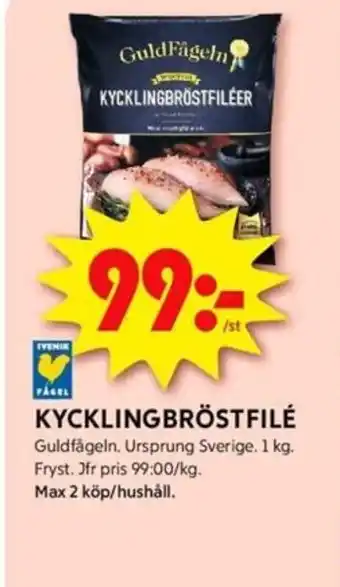 ICA Kvantum KYCKLINGBRÖSTFILÉ Guldfågeln erbjuda