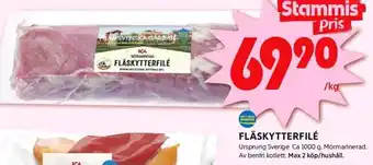 ICA Kvantum FLÄSKYTTERFILÉ erbjuda