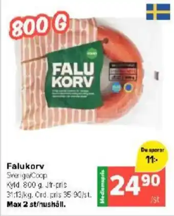 Coop Extra Falukorv erbjuda