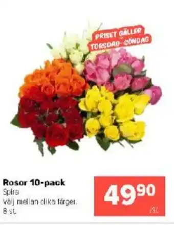 Coop Extra Rosor 10-pack erbjuda