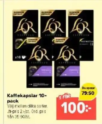 Coop Extra Kaffekapslar 10- pack erbjuda