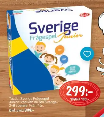 Leklust Sverige frågespel junior erbjuda