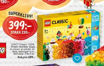 Leklust Lego classic 11029 kreativ festlåda erbjuda