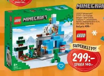 Leklust Lego minecraft 21243 erbjuda