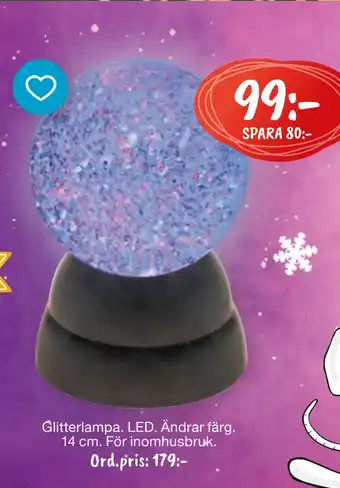 Leklust Glitterlampa erbjuda