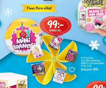 Leklust 5 surprise toy mini brands erbjuda