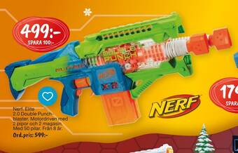 Leklust Nerf elite 2,0 double punch blaster erbjuda