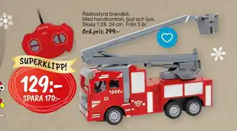 Leklust Radiostyrd brandbil erbjuda