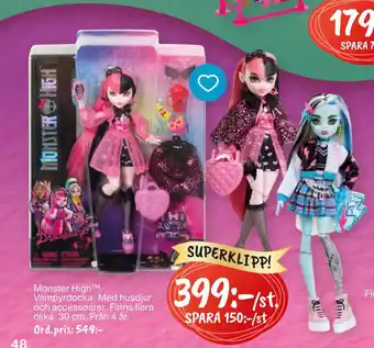 Leklust Monster high vampyrdocka erbjuda
