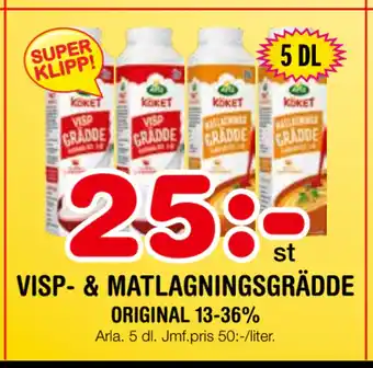 Nya Pulsen Visp- & matlagningsgrädde erbjuda