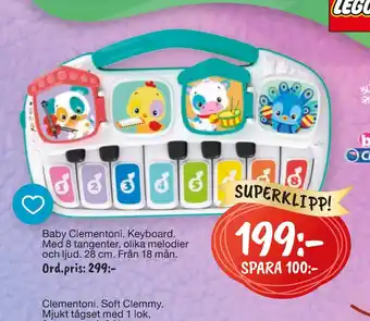 Baby med 8 tangenter, olika melodier och ljud