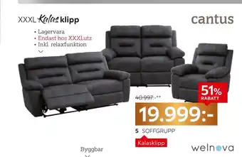 XXXLutz Soffgrupp canyon 3-sits soffa erbjuda